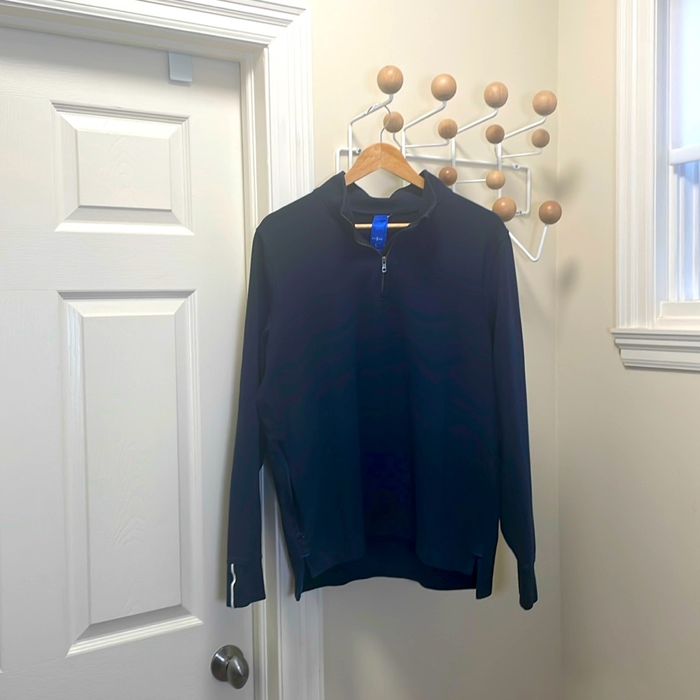 Kit and Ace - Long Sleeve Quarter Zip Up Pullover - Navy - L